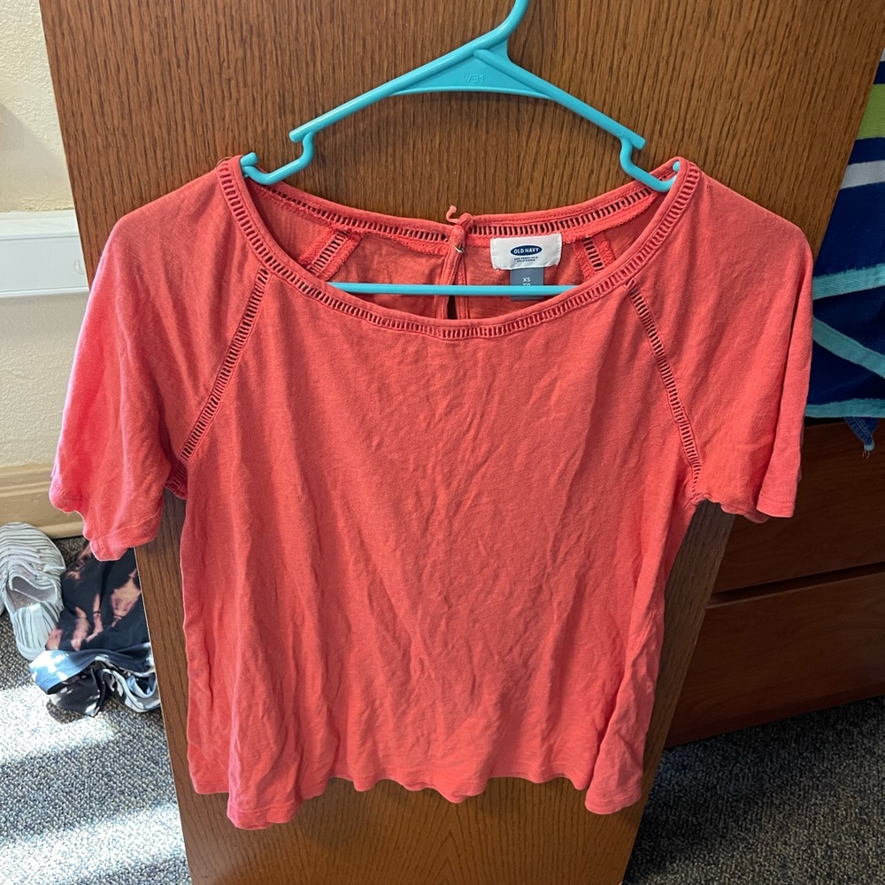 Coral Old Navy Short Sleeve Top